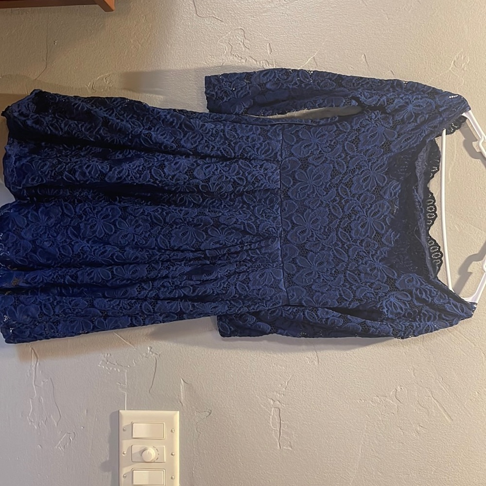Blue lace dress